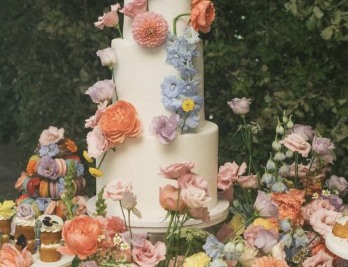 Tarta Fondant Boda Flores Bridgerton